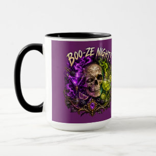 Mug Boo Ze Night Cocktail gothique au crâne 
