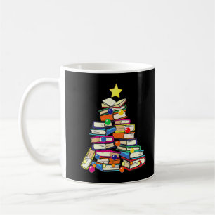 Mug Book Lover Christmas Tree Bookworm Librarian Merry