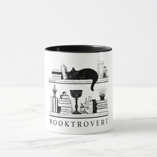 Mug Book Lover's Booktrovert Funny Saying (Centre)