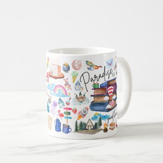 Mug Book Lovers - Paradise is a Good Book (Devant droit)