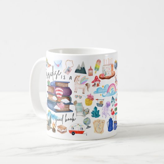 Mug Book Lovers - Paradise is a Good Book (Devant gauche)