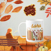 Mug Bookish Orange Citrouille Floral Automne Wight Cla