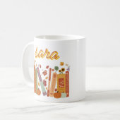 Mug Bookish Orange Citrouille Floral Automne Wight Cla (Devant gauche)