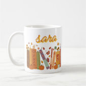 Mug Bookish Orange Citrouille Floral Automne Wight Cla (Gauche)
