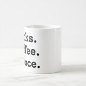 Mug “Books. Coffee. Silence." | Minimalist  (Centre)
