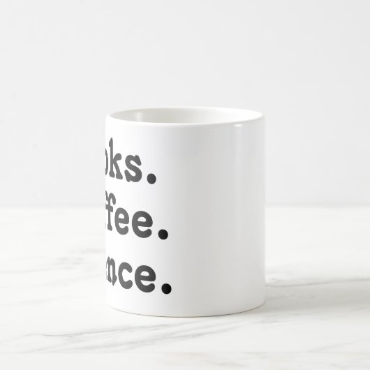Mug “Books. Coffee. Silence." | Minimalist (Centre)