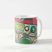 Mug Boom Box Funky Conception colorée (Devant droit)