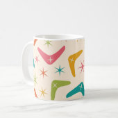 Mug Boomerang milieu du siècle avec explosions stellai (Devant gauche)