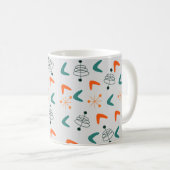 Mug Boomerangs atomiques modernes du milieu du siècle (Devant droit)