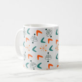 Mug Boomerangs atomiques modernes du milieu du siècle (Devant gauche)
