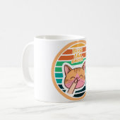 Mug Boop Le Museau Mème De Chat Coucher De Soleil Rétr (Devant gauche)