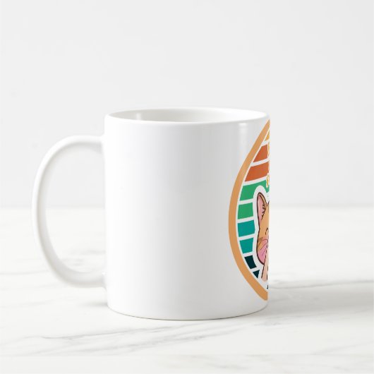 Mug Boop Le Museau Mème De Chat Coucher De Soleil Rétr (Gauche)