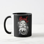 Mug Boost Sheet Drôle de course de fantôme Halloween T (Gauche)