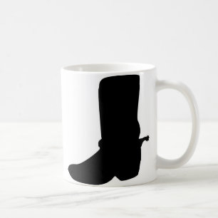 Mug Boot cowboy noir avec éperons