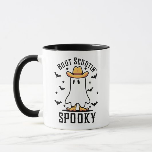Mug Boot Scootin Spooky, Cute Spooky, Halloween Gift, (Gauche)