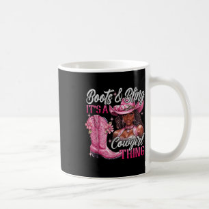 Mug Boots & ; Bling Son Une Femme Rose Noir C