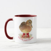 Mug Boots en caoutchouc rouge canard Vous êtes juste D (Gauche)