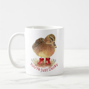 Mug Boots en caoutchouc rouge canard Vous êtes juste D