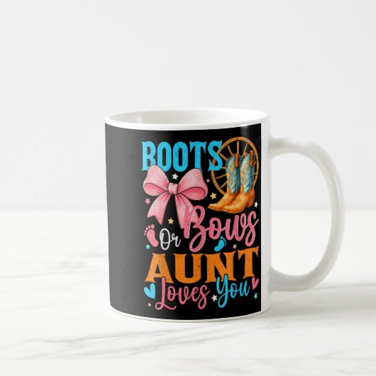 Mug Boots Or Bows Aunt Loves You Gender Reveal Family (Droite)