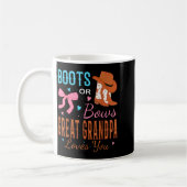 Mug Boots Or Bows Great Grandpa Loves You Gender Revea (Gauche)