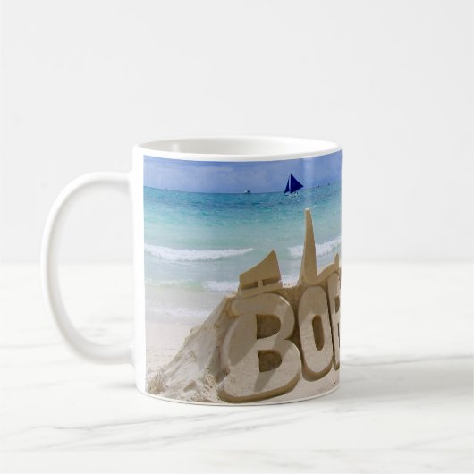 Mug Boracay Philippines vue sur la plage à la mer (Gauche)