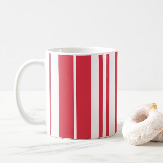 Mug Bord de mer blanc rouge (Avec donut)