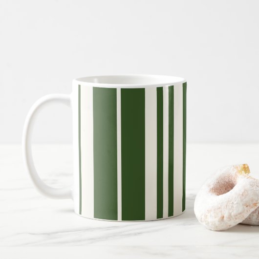 Mug Bord De Mer Vert Blancs (Avec donut)