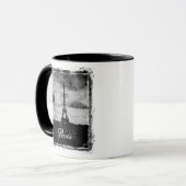 Mug Bord grunge Paris texturisé (Devant gauche)