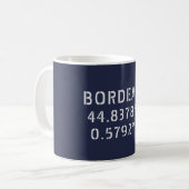 Mug Bordeaux Latitude Longitude (Devant gauche)