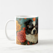 Mug Border Collie avec des roses pour la Saint-Valenti (Gauche)