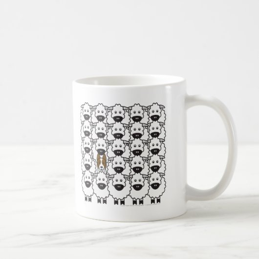 Mug Border collie chez les moutons (Droite)