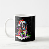 Mug Border Collie Dog Lighting Xmas Santa Hat Christma (Gauche)