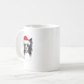Mug Border Collie Dog Santa Christmas Lights Xmas Boys (Devant gauche)