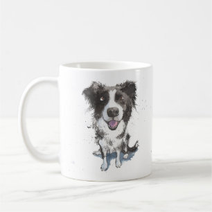 Mug 'Border Collie Mom' Chien noir et blanc Sheepdog