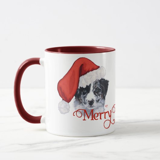 Mug Border Collie Noël (Gauche)