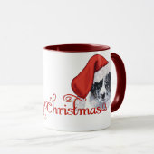 Mug Border Collie Noël (Devant droit)