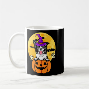 Mug Border Collie noir et blanc Sorcière Chien Hallowe