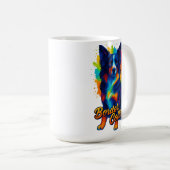 Mug Border Collie Pop Art Vibrant (Devant droit)