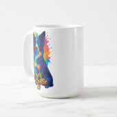 Mug Border Collie Pop Art Vibrant (Devant gauche)