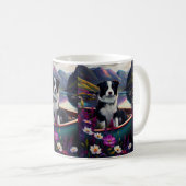Mug Border Collie sur une pagaie : Une aventure pittor (Devant droit)