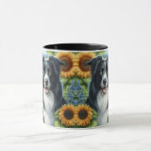Mug Border Collie Tournesol Café Ferme Maison (Centre)