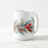 Mug Bordure aquarelle rustique (Devant droit)