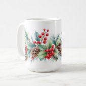 Mug Bordure aquarelle rustique (Devant gauche)