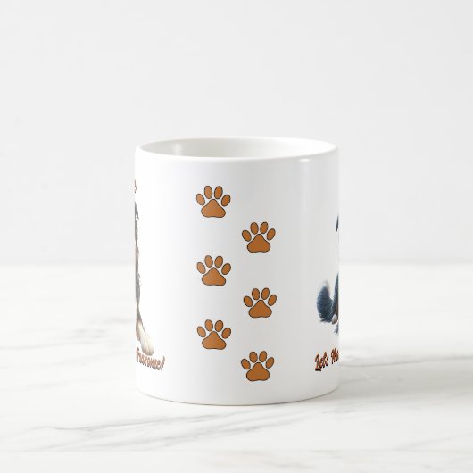 Mug Bordure Collie - Ajouter le nom du chien, modifier (Centre)