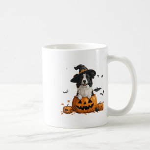 Mug Bordure Collie Chien Citrouille Halloween Thanksgi