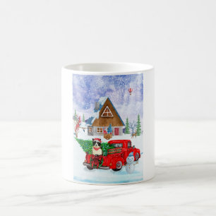Mug Bordure Collie chien dans la livraison de Noël Cam