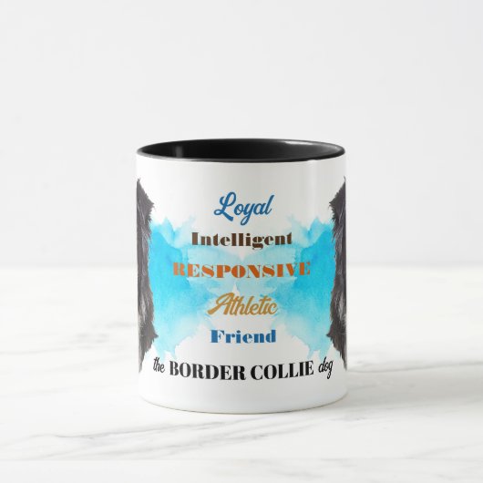 Mug Bordure Collie Chien Loyal Ami (Centre)