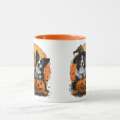 Mug Bordure Collie Chiens Halloween Jack O Lanterns (Centre)