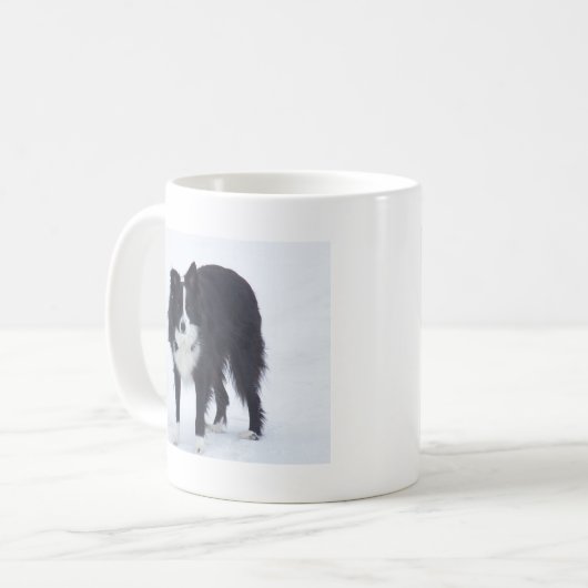 Mug Bordure Collie Debout (Devant gauche)