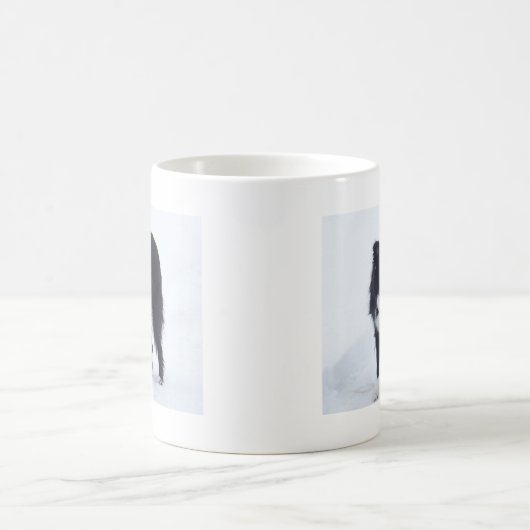 Mug Bordure Collie Debout (Centre)